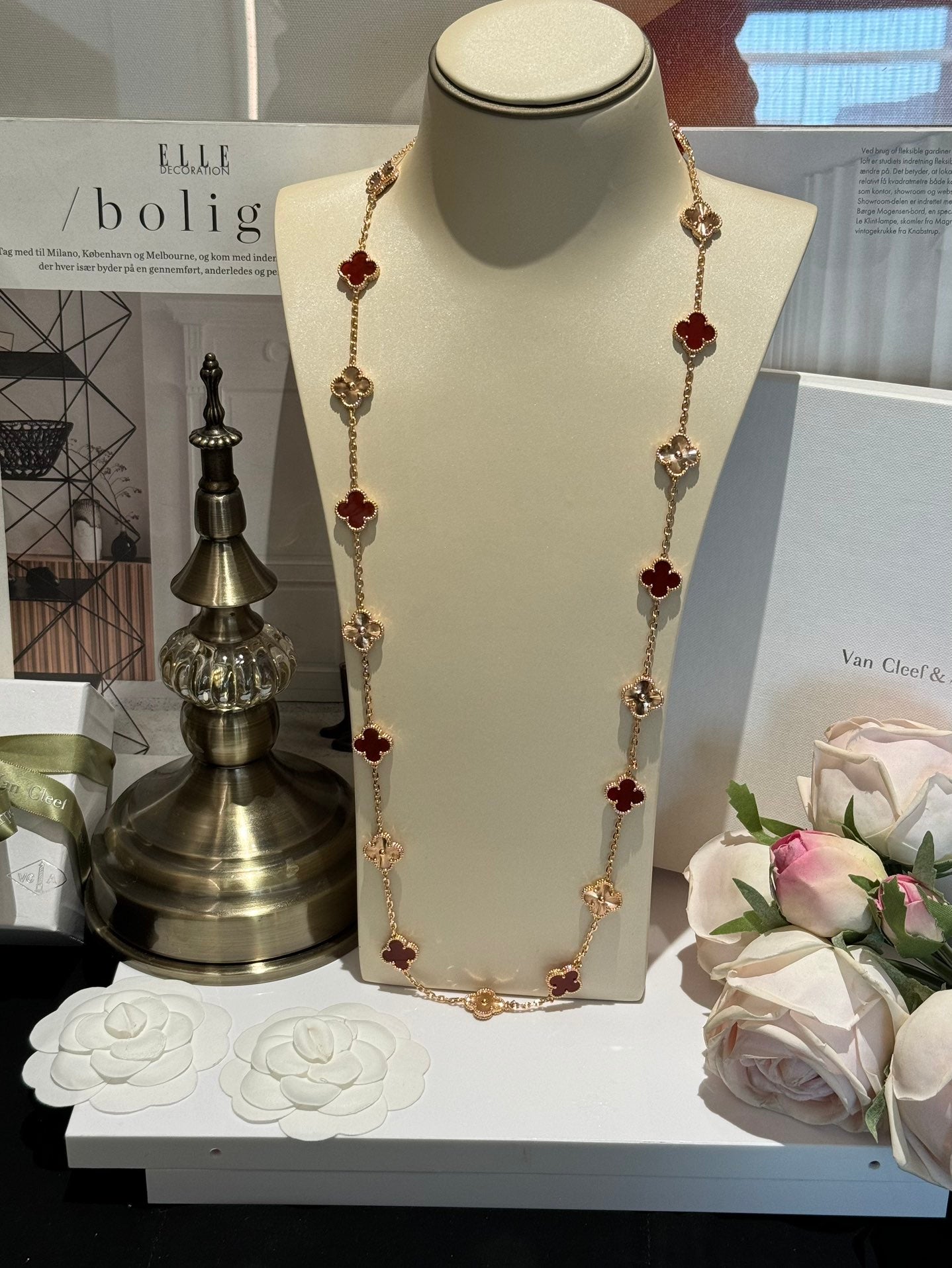 Malisé and Evé Double Collier aus echtem Karneol